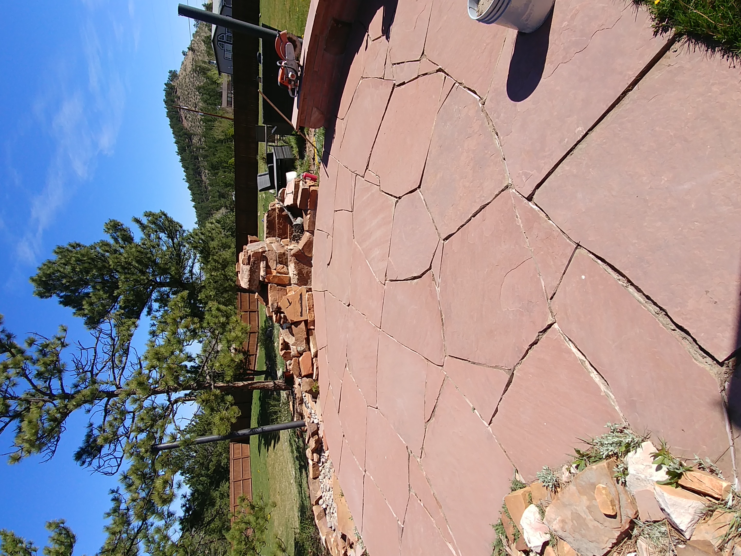 Custom patio project by F Masonry