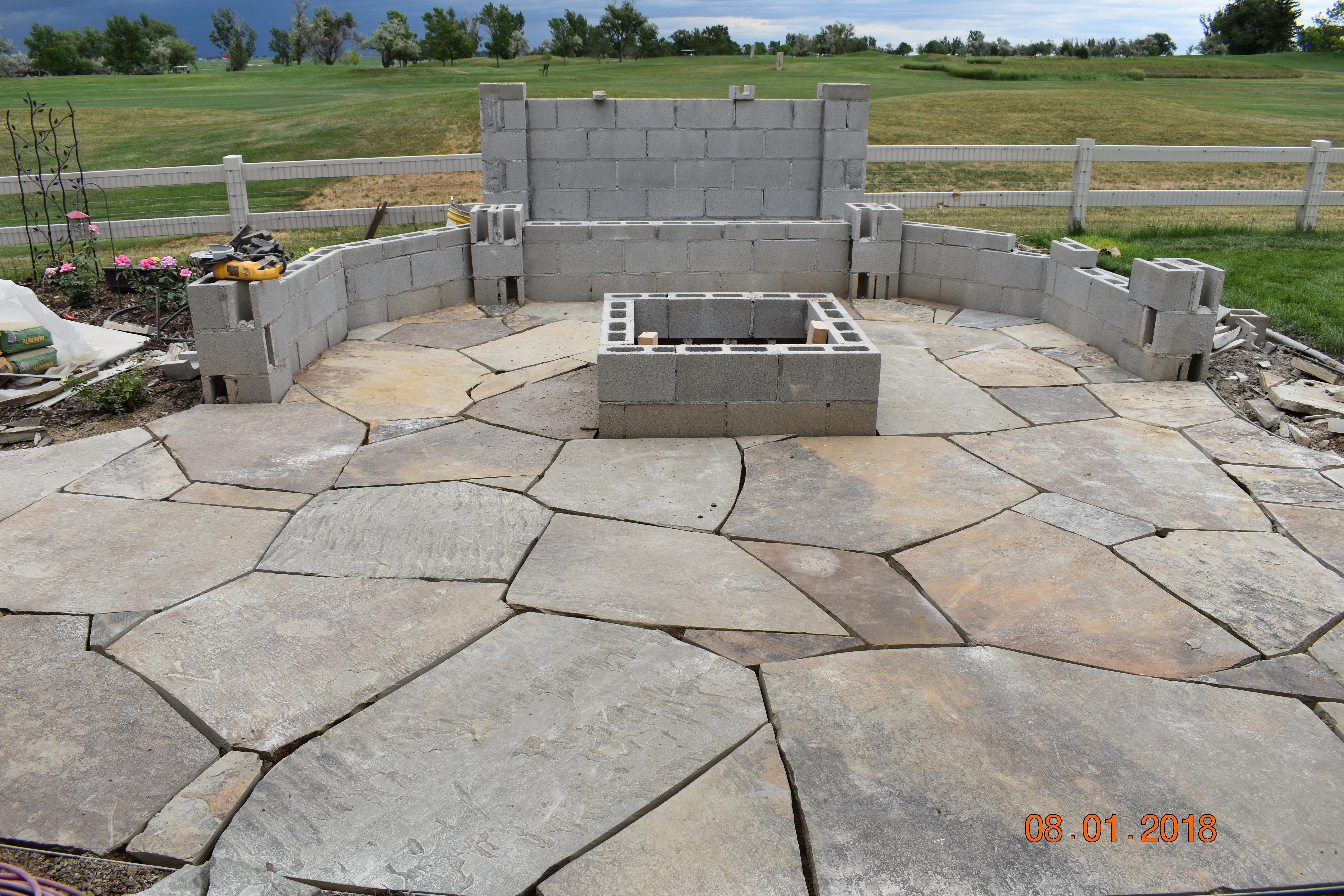 Custom brick wall built in Cheyenne Wyoming by F Masonry