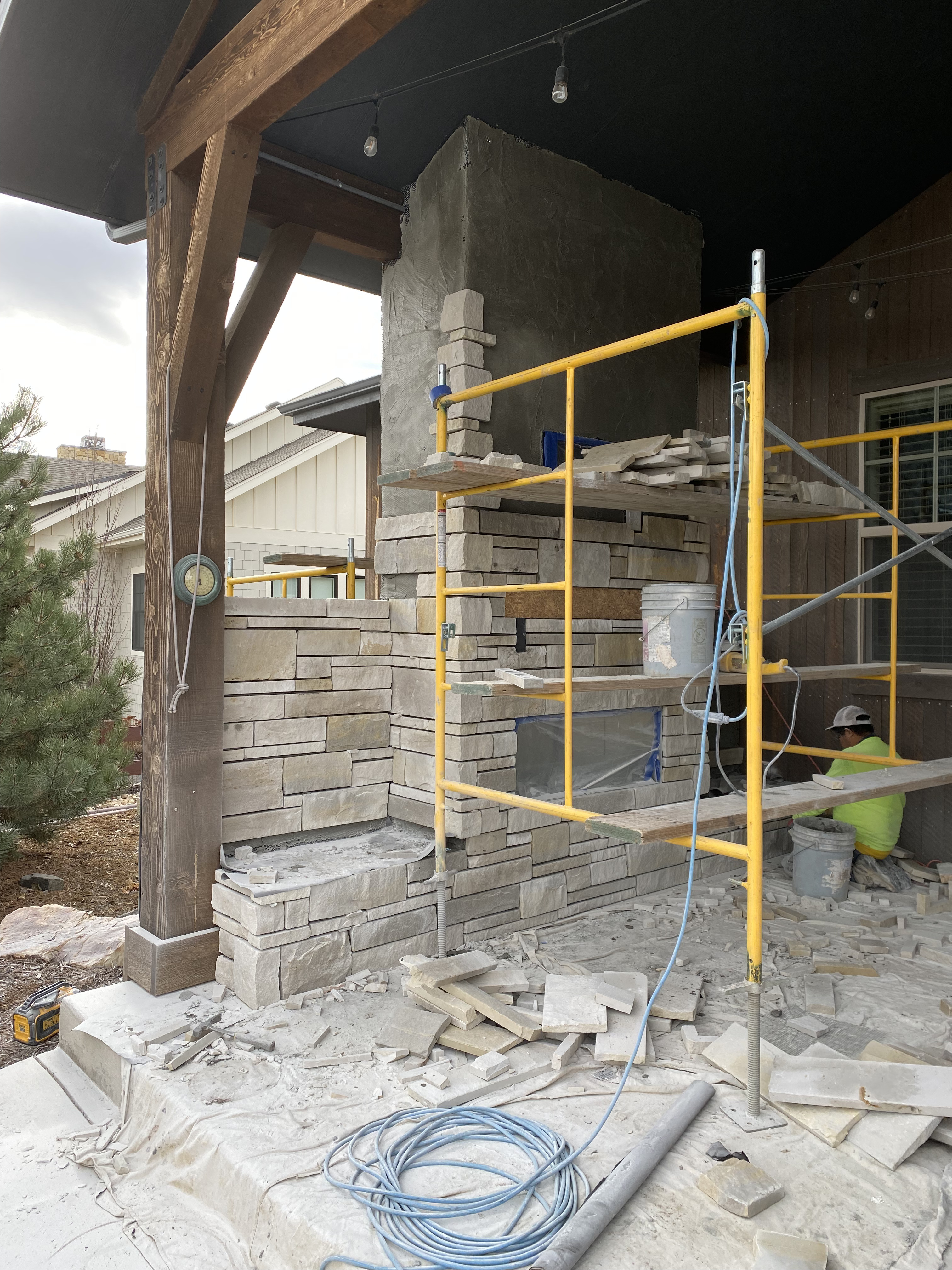 Custom brick wall built in Cheyenne Wyoming by F Masonry