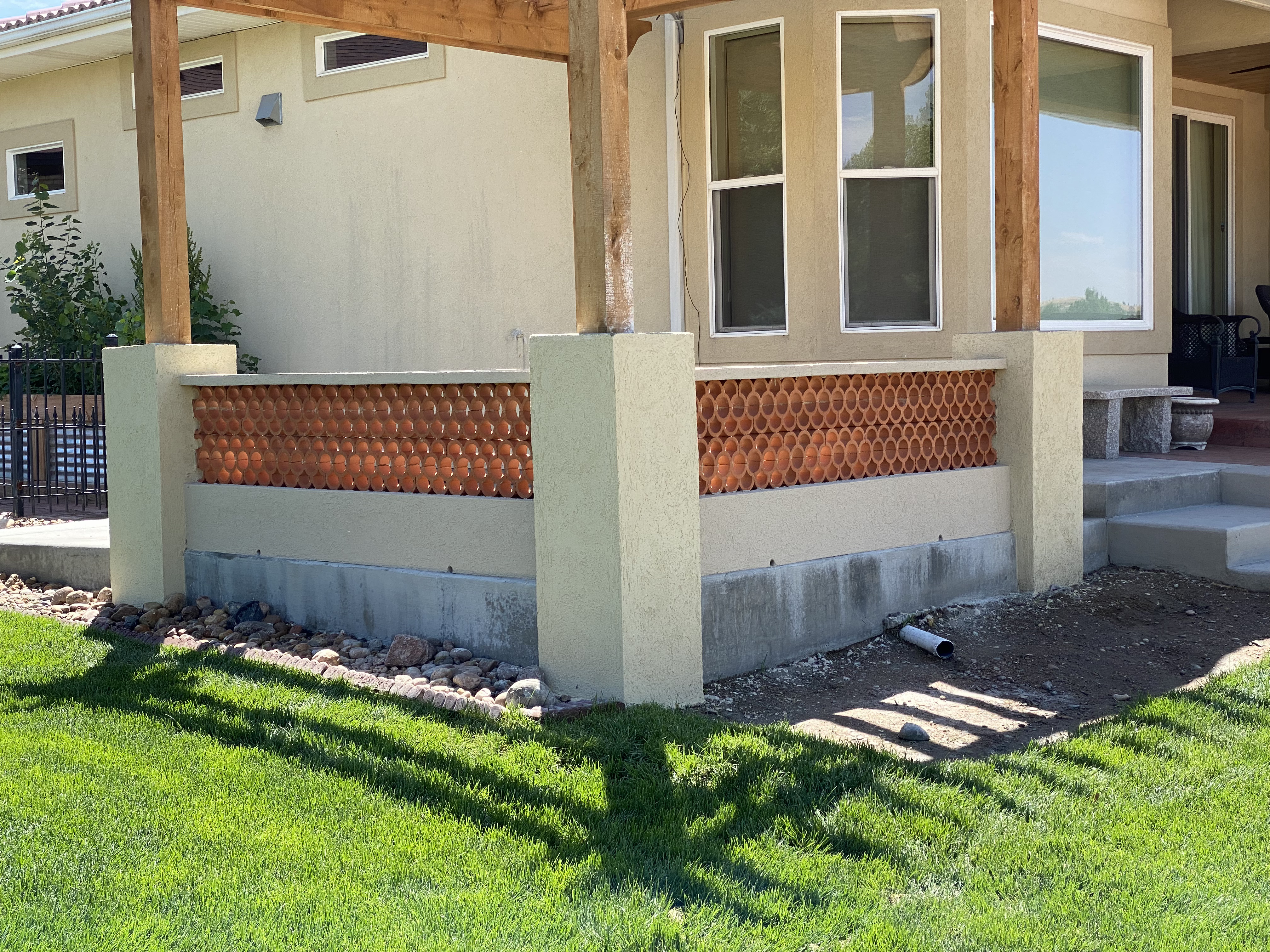 Custom stucco by F Masonry in greeley colorado